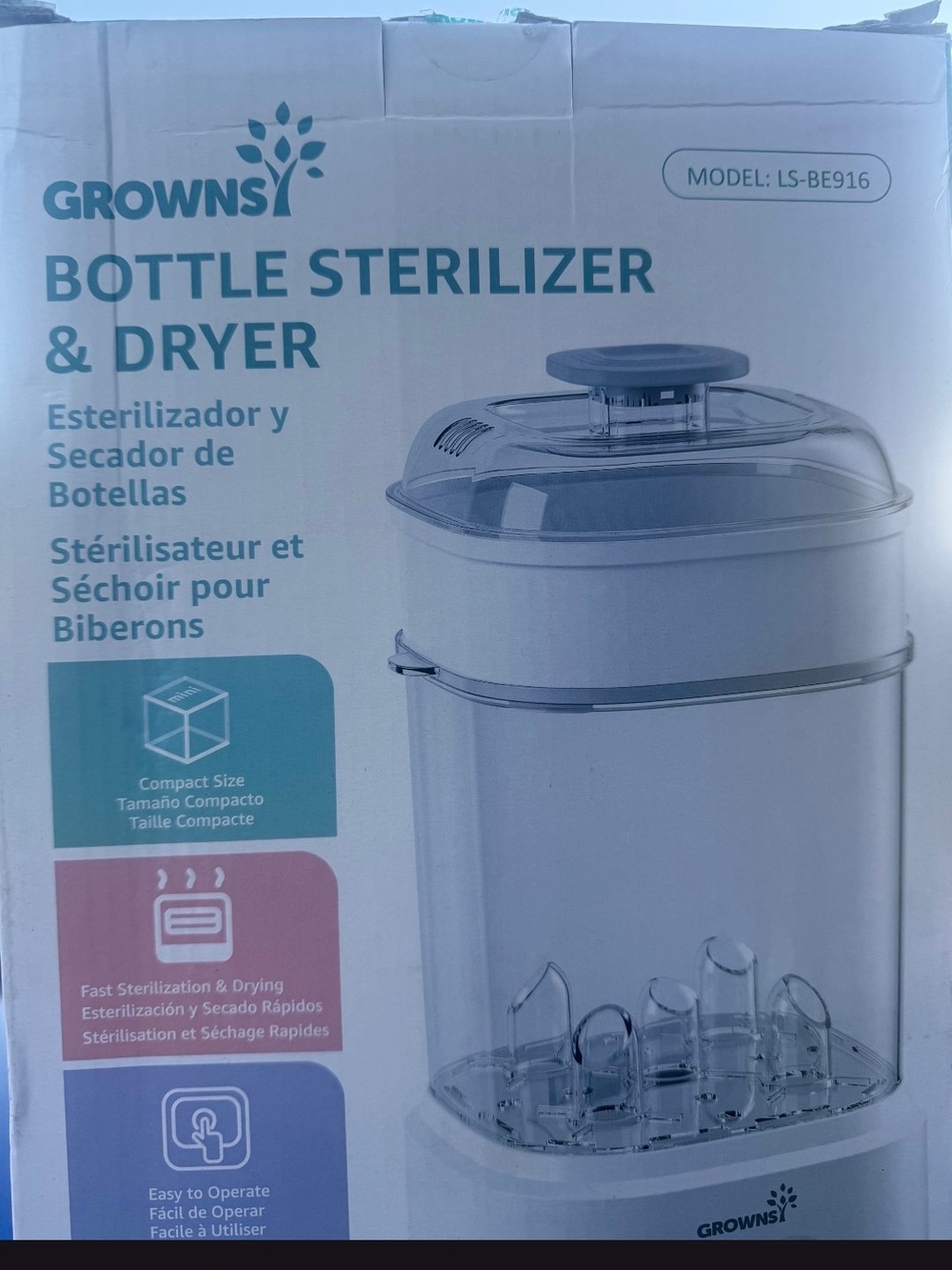 Bottle Sterilizer & Dryer - Clear/White